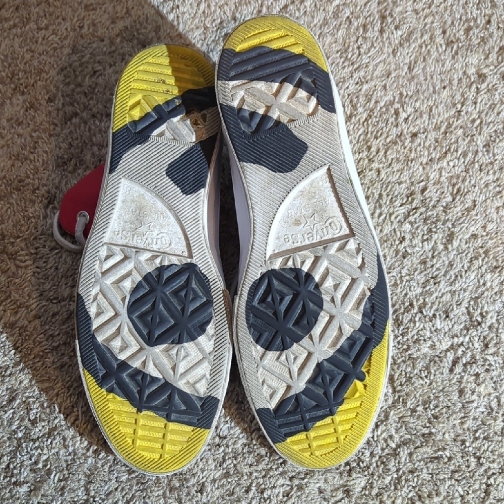 Converse Pink and Blue High-Top Sneakers Classic Canvas Style - Picture 5 of 9